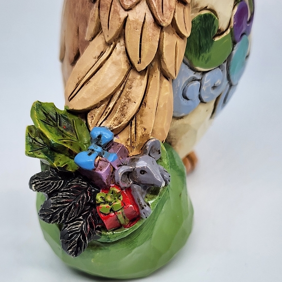 Jim Shore Christmas Owl Santa Hat & Bag of Gifts - Picture 7 of 7